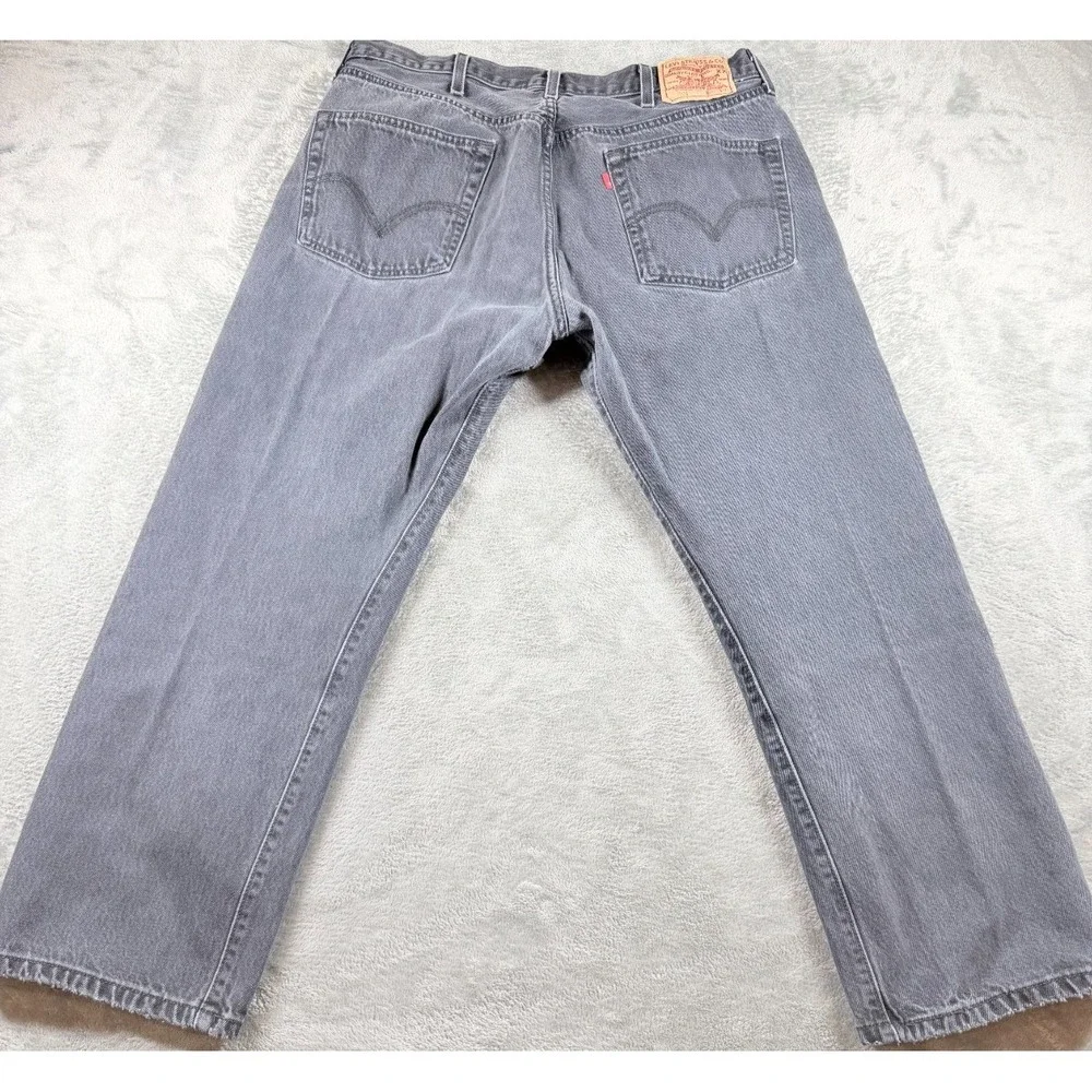 Vtg Levi's 501 Faded Black Jeans 38x30 (36x29) Button Fly